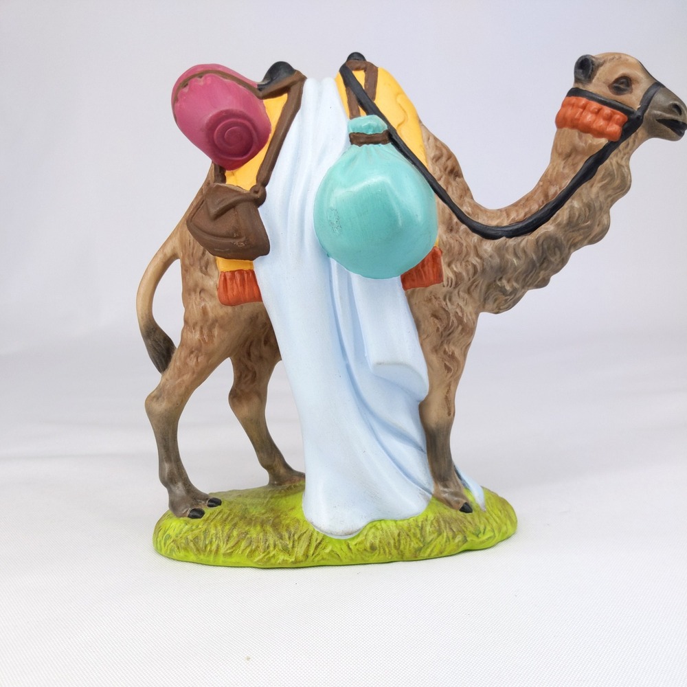 Atlantic Mold Camel Figurine 7.5 "Brown Ceramic Nativity Dromedary Vintage